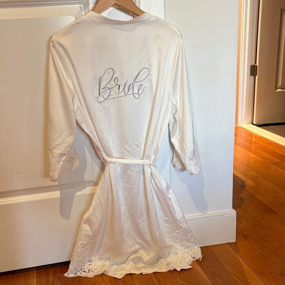 Le Rose Elegant White Bridal Robe XS/S